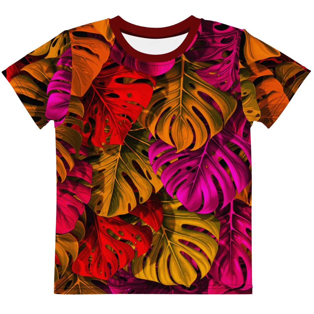 Leafy Sunset kids t-shirt, front