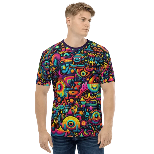 Neon Doodles men's t-shirt