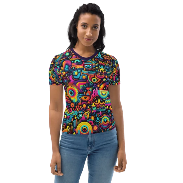 Neon Doodles women's t-shirt