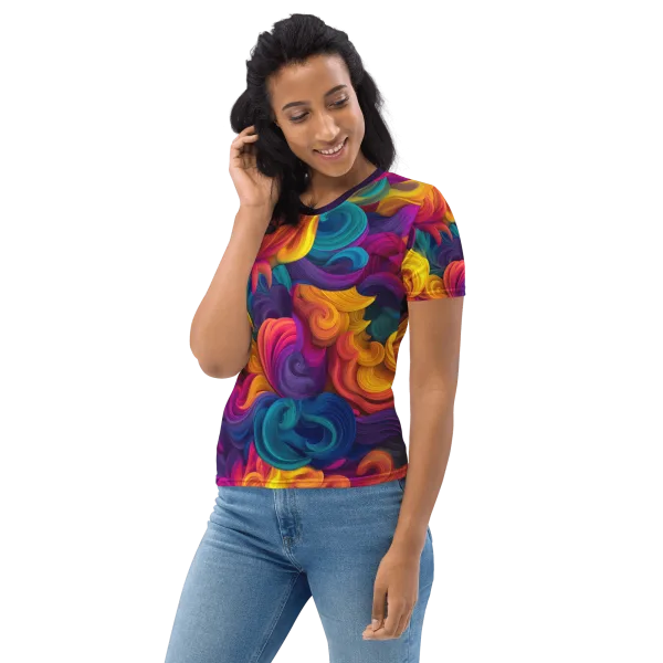 Rainbow Storm women's t-shirt